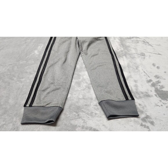 Adidas Size 6 Kids Essentials 3-Stripes Open Hem Fleece Pants Grey NWT - Picture 6 of 8